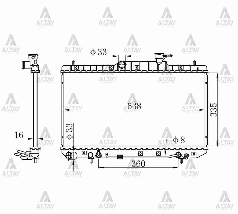Hyundai Accent Su Radyatörü 2003-2006 Radyatör Su . OEM 25310-25100 Hyundai Accent Su Radyatörü 2003-2006 Radyatör Su . OEM 25310-25100